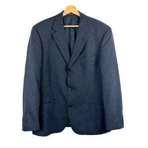 Hugo Boss Saks Fifth Avenue Einstein Navy Virgin Wool Blazer 44R